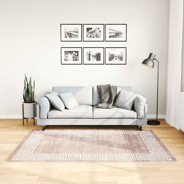 Vidaxl Teppich waschbarer Anti-Rutsch 120x180 cm Beige