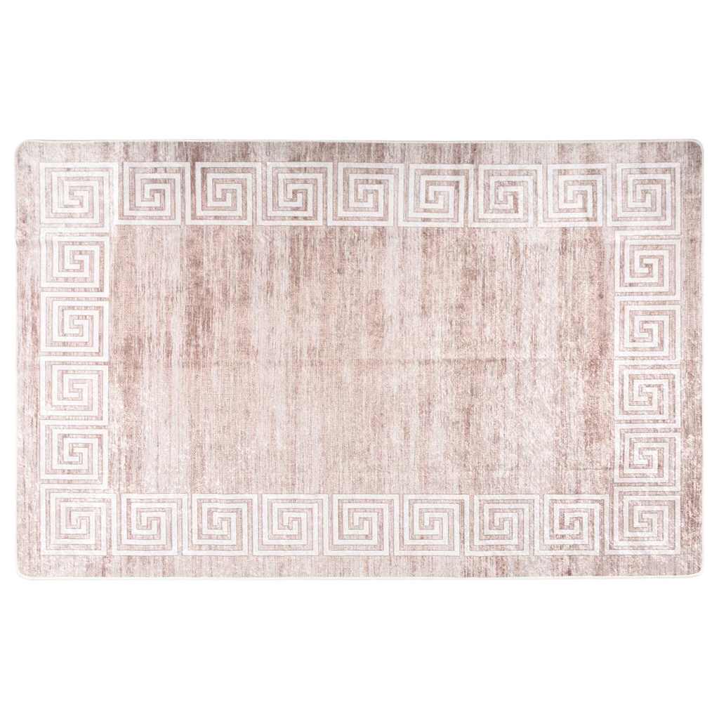 Vidaxl Teppich waschbarer Anti-Rutsch 160x230 cm Beige