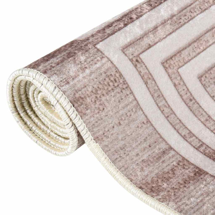 Vidaxl Teppich waschbarer Anti-Rutsch 160x230 cm Beige