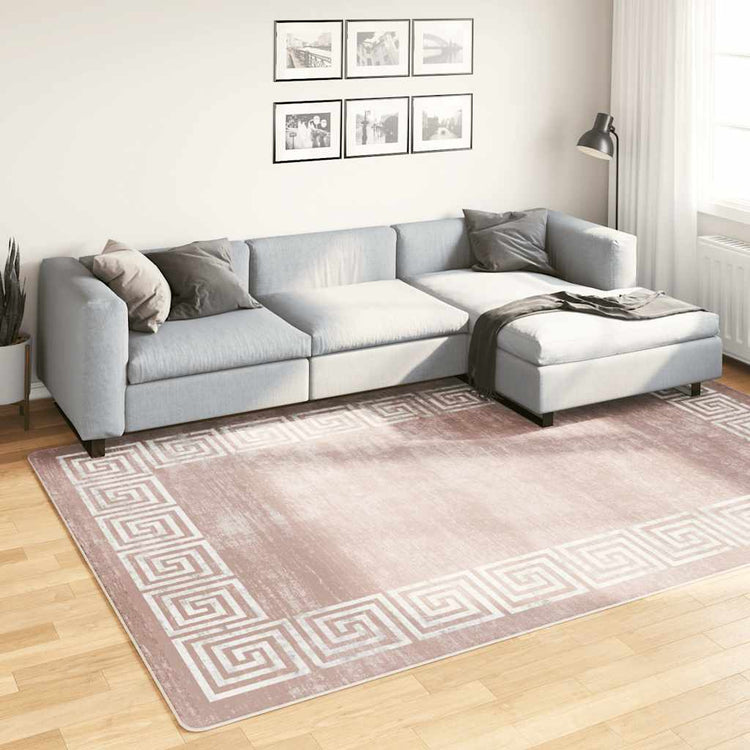 Vidaxl Teppich waschbarer Anti-Rutsch 190x300 cm Beige