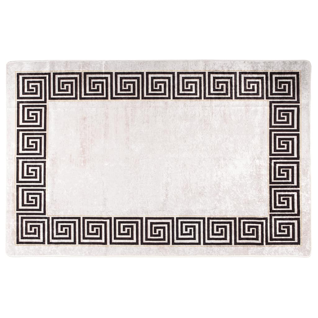 Vidaxl Teppich waschbarer Anti-Rutsch 80x150 cm Licht Beige