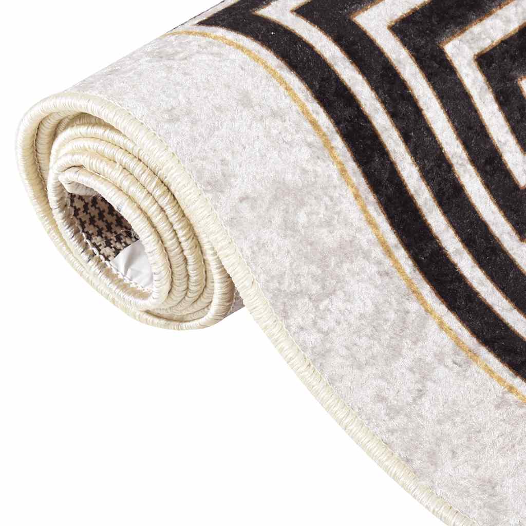 Vidaxl Teppich waschbarer Anti-Rutsch 80x150 cm Licht Beige