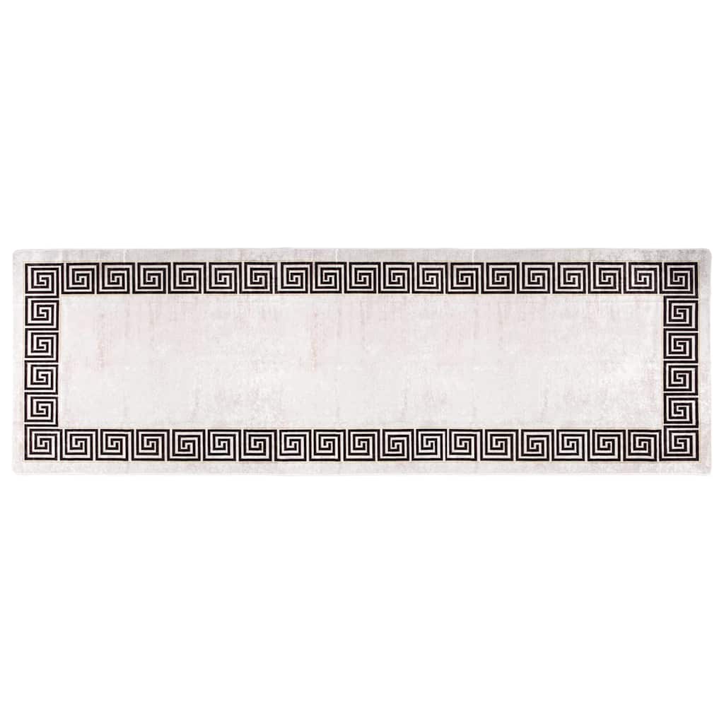 Vidaxl Teppich waschbarer Anti-Rutsch 80x300 cm Licht Beige