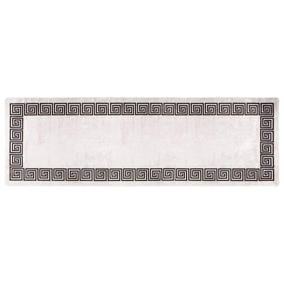 Vidaxl Teppich waschbarer Anti-Rutsch 80x300 cm Licht Beige