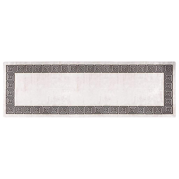 Vidaxl Teppich waschbarer Anti-Rutsch 80x300 cm Licht Beige