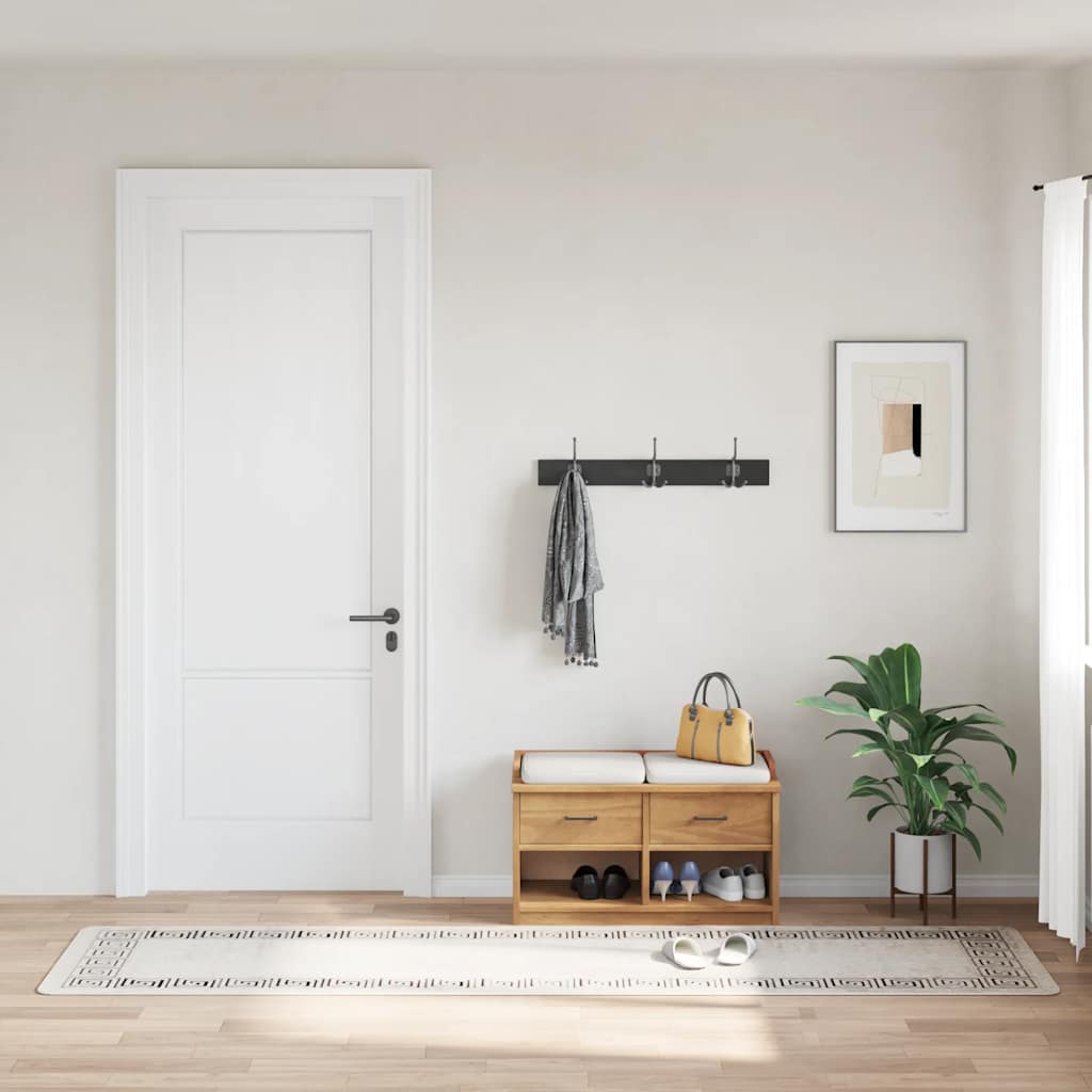 Vidaxl Teppich waschbarer Anti-Rutsch 80x300 cm Licht Beige