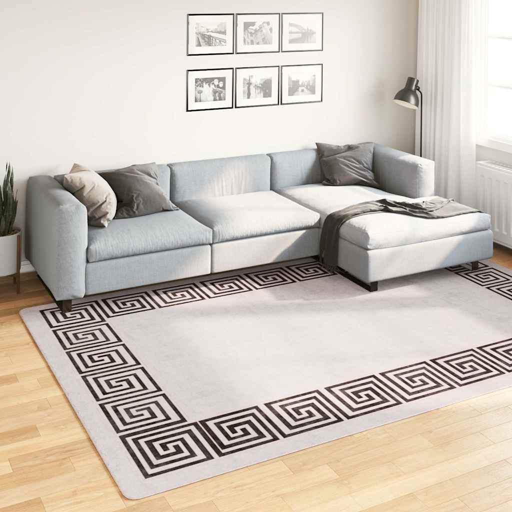 Vidaxl Teppich waschbarer Anti-Rutsch 190x300 cm Licht Beige
