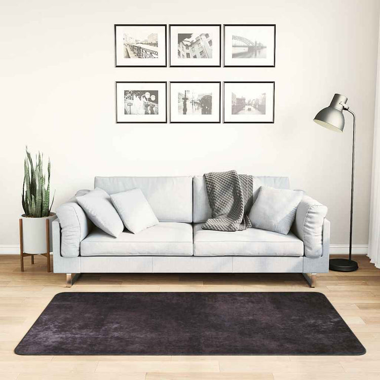 Vidaxl Teppich waschbarer Anti-Rutsch 80x150 cm Anthrazitfarben