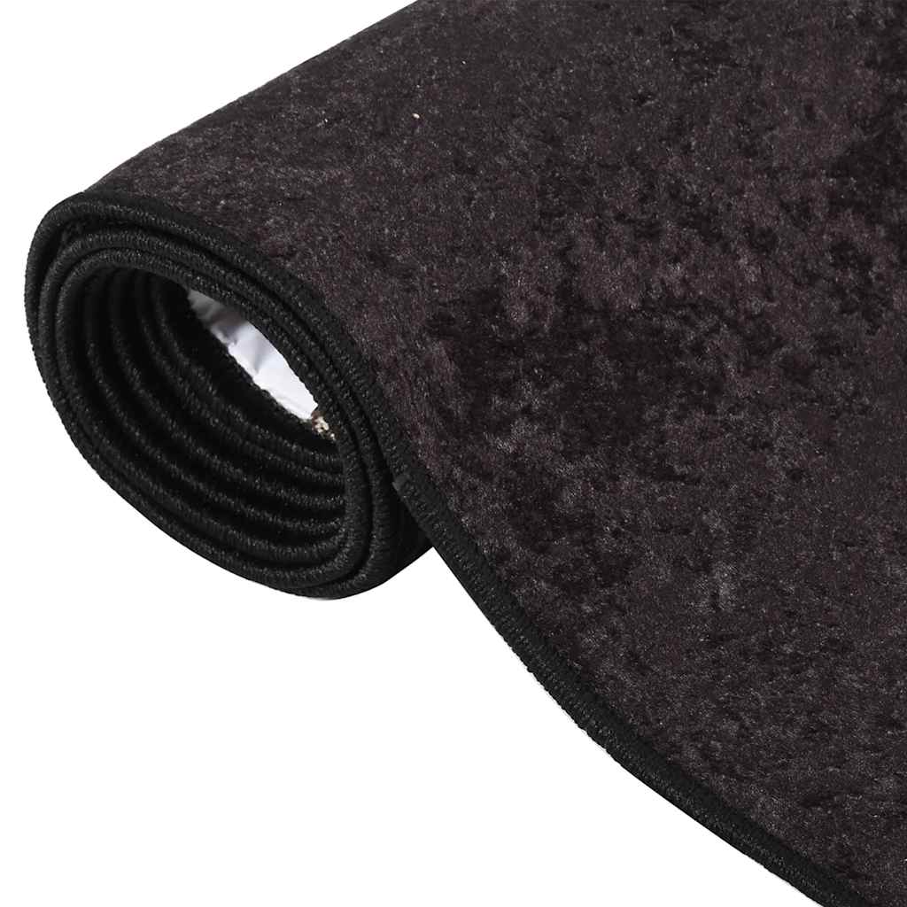 Vidaxl Teppich waschbarer Anti-Rutsch 190x300 cm Anthrazitfarben