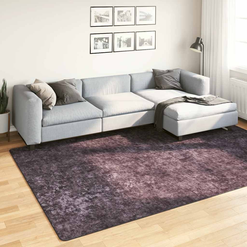 Vidaxl Teppich waschbarer Anti-Rutsch 190x300 cm Anthrazitfarben