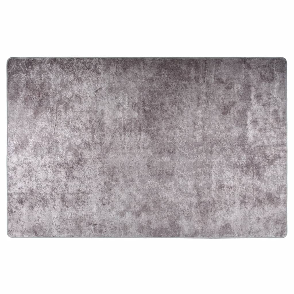 Vidaxl Teppich waschbarer Anti-Rutsch 80x150 cm Grau