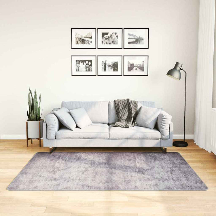 Vidaxl Teppich waschbarer Anti-Rutsch 120x180 cm Grau