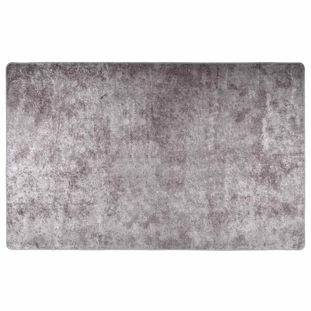 Vidaxl Teppich waschbarer Anti-Rutsch 160x230 cm Grau