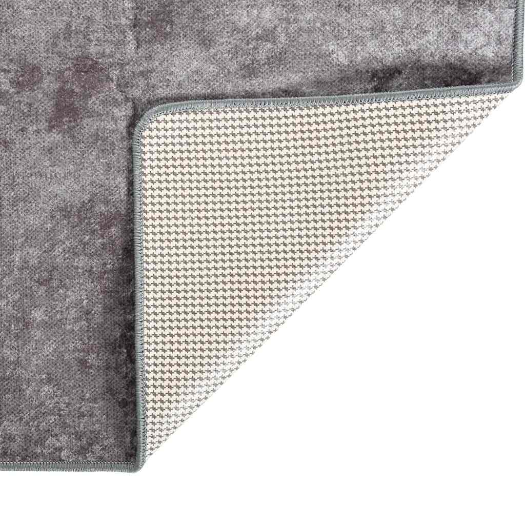 Vidaxl Teppich waschbarer Anti-Rutsch 160x230 cm Grau