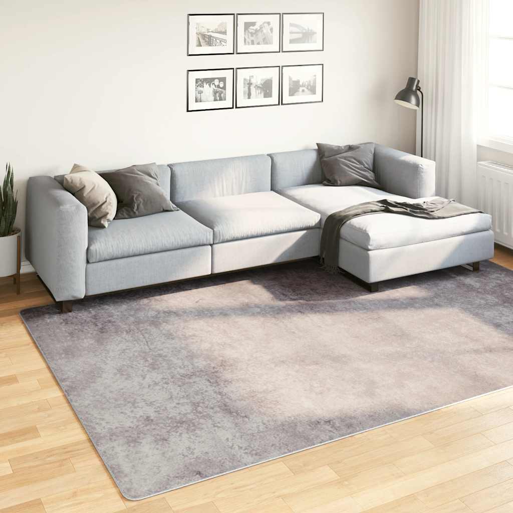 Vidaxl Teppich waschbarer Anti-Rutsch 190x300 cm Grau