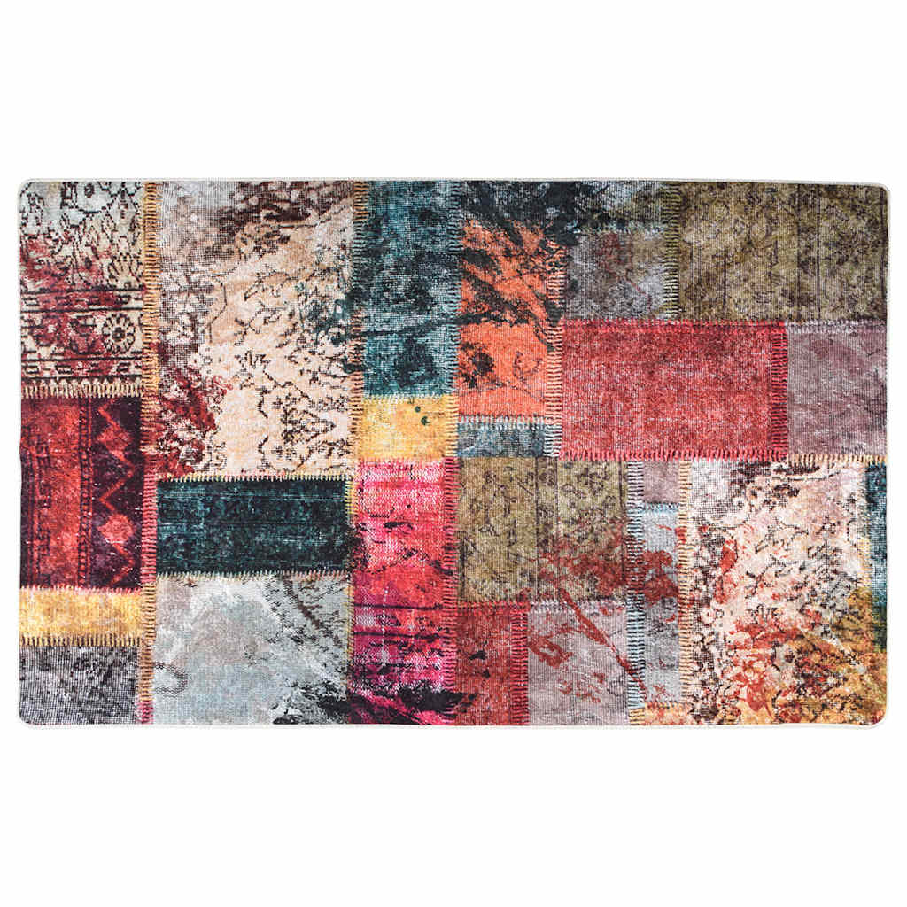 Vidaxl Teppich waschbarer Anti-Schlupf-Patchwork 160x230 cm mehrfarbig