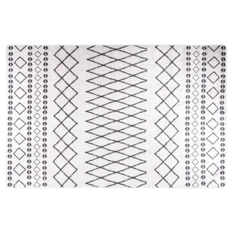 Vidaxl Teppich waschbarer Anti-Rutsch 160x230 cm Schwarz und Weiß
