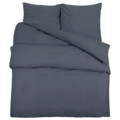 Vidaxl Duvet Overlay Set Leicht 140 x 200 cm Mikrofaser -Anthrazit