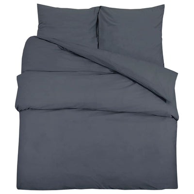 Vidaxl Duvet -Overlay -Set leichtes 240x200 cm Mikrofaser -Anthrazit
