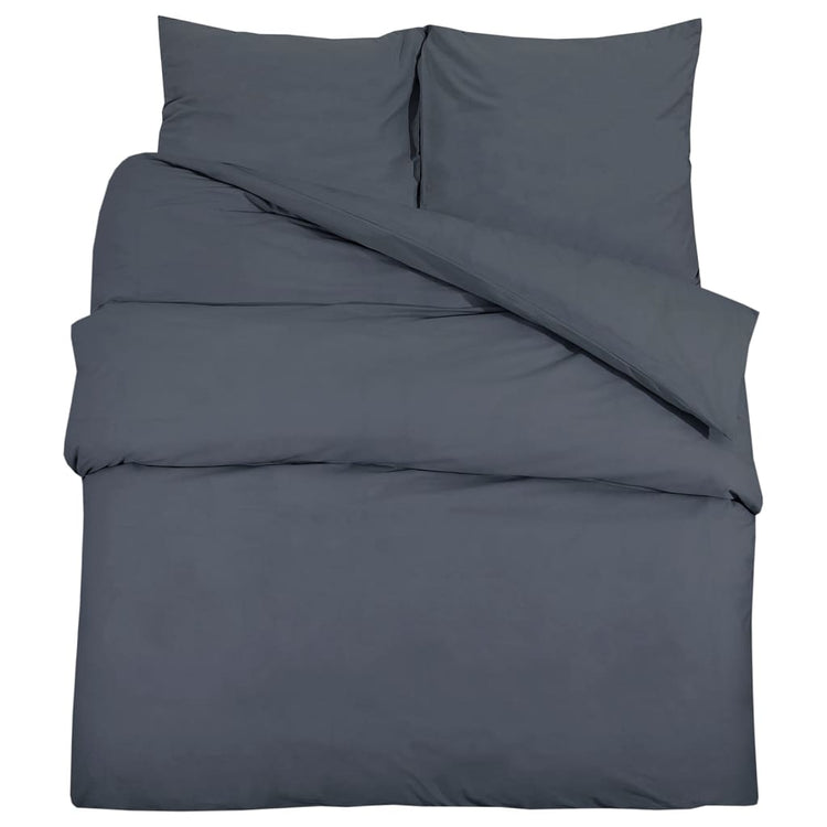 Vidaxl Duvet Overlay Set Leicht 140 x 200 cm Mikrofaser -Anthrazit