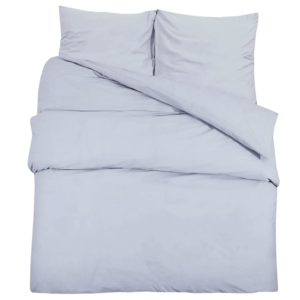 Vidaxl Duvet Overlay Set Leicht 140x200 cm Mikrofasergrau