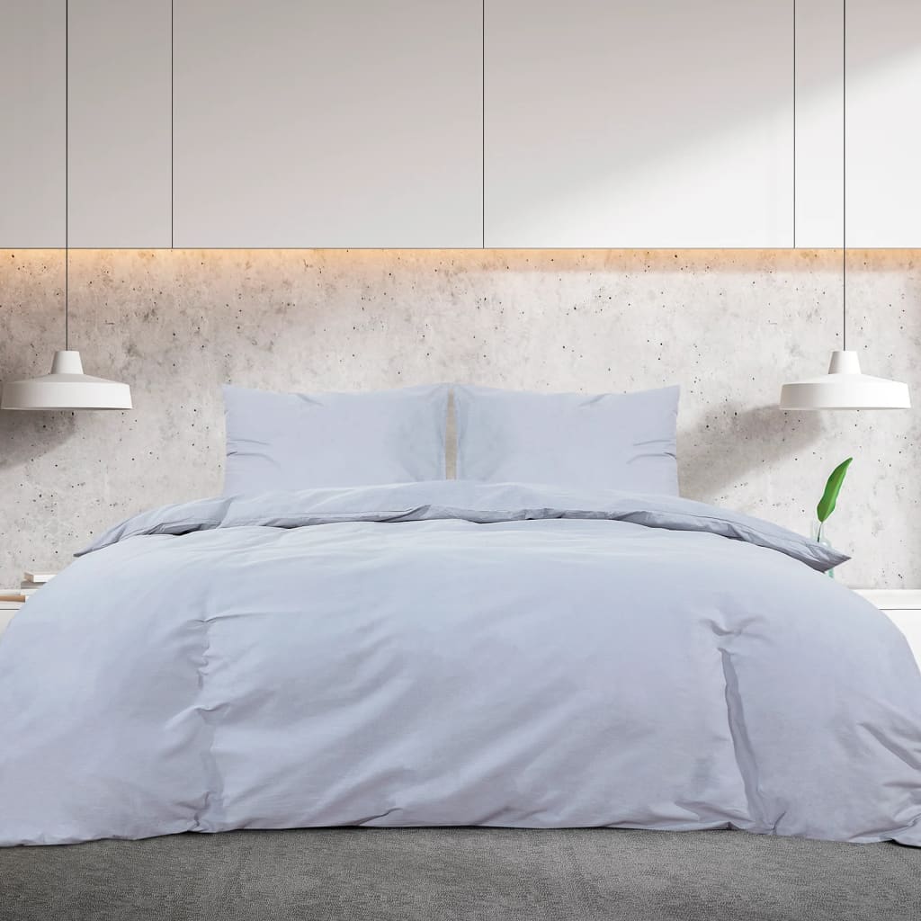 Vidaxl Duvet Overlay Set Leicht 155x220 cm Mikrofasergrau