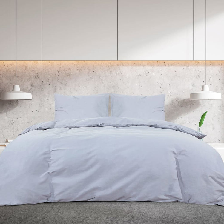 Vidaxl Duvet Overlay Set Leichtes Gewicht 200x200 cm Mikrofasergrau