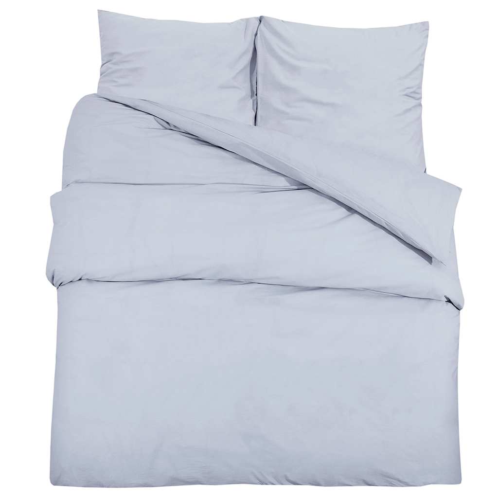 Vidaxl Duvet Overlay Set Leicht 200x220 cm Mikrofasergrau