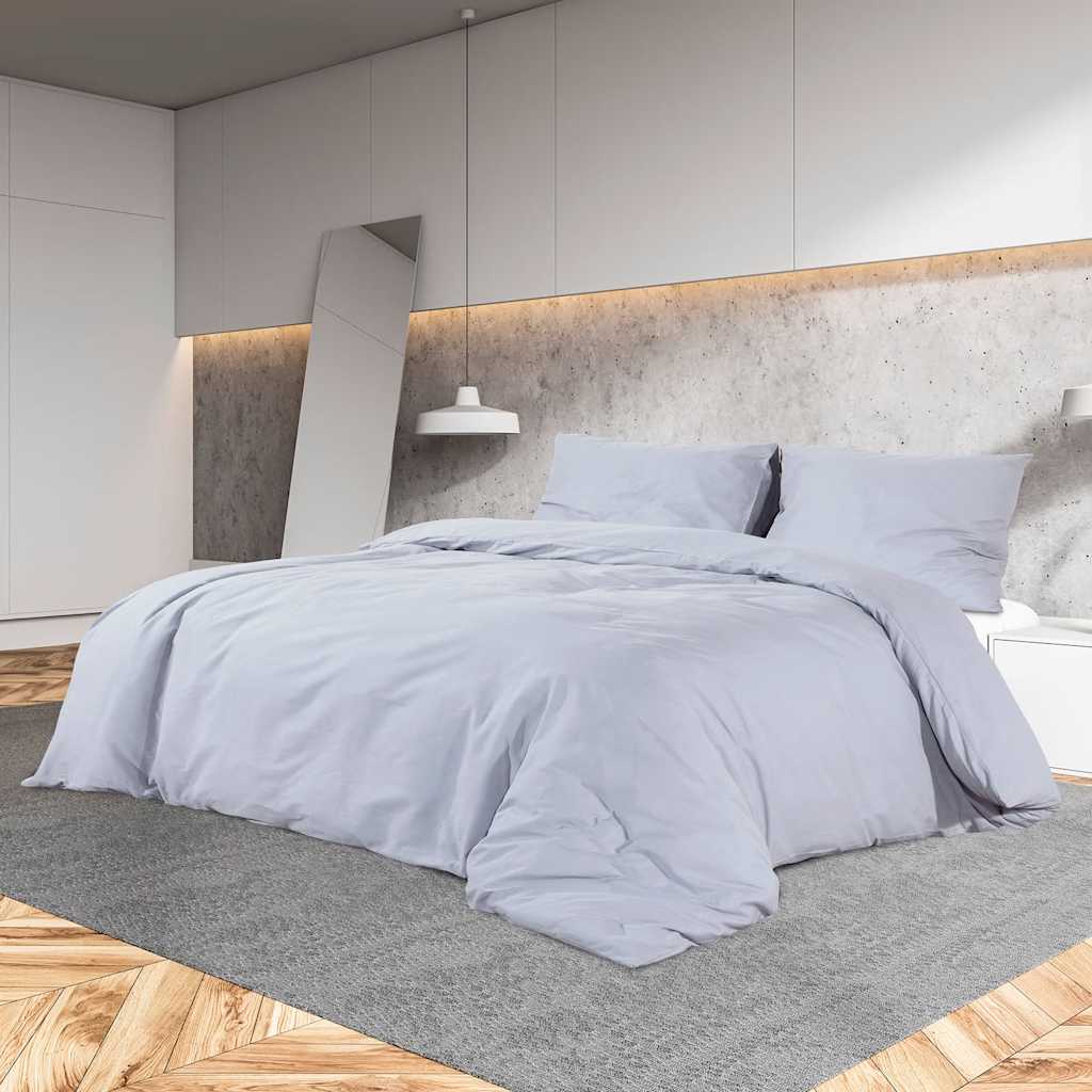 Vidaxl Duvet Overlay Set Leicht 200x220 cm Mikrofasergrau