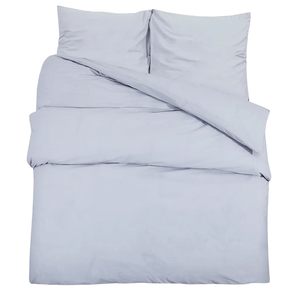 Vidaxl Duvet Overlay Set Leichtes Gewicht 200x200 cm Mikrofasergrau