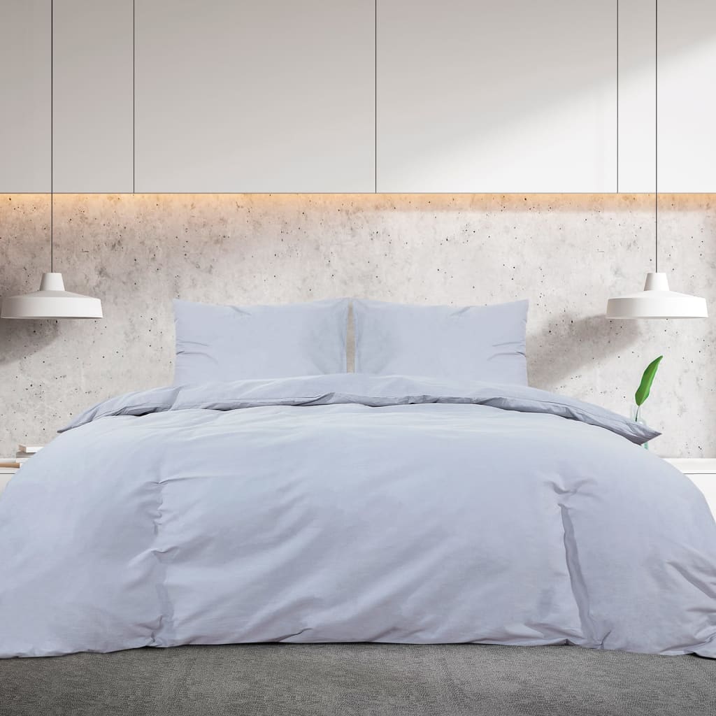 Vidaxl Duvet Overlay Set Leicht 260 x 220 cm Mikrofasergrau