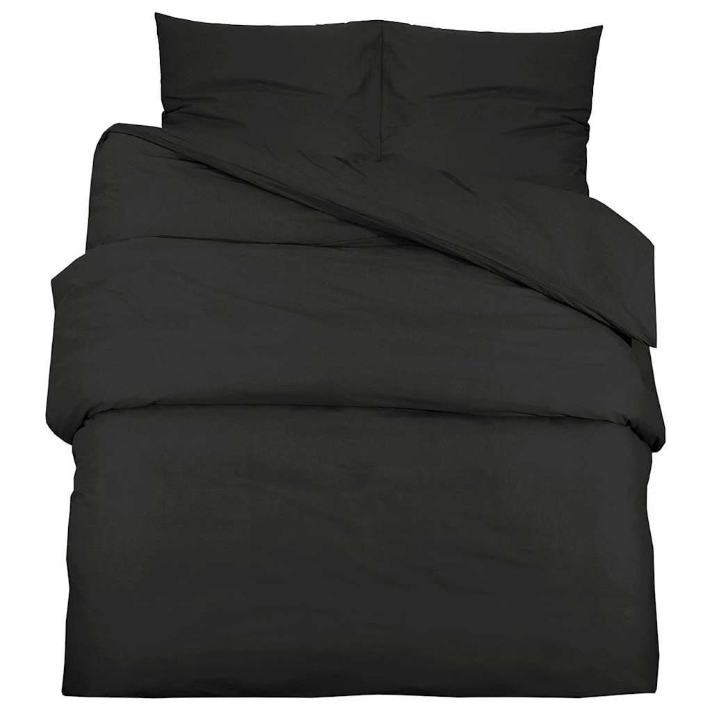 Vidaxl Duvet Overlay Set Leicht 240 x 220 cm Mikrofaserschwarz