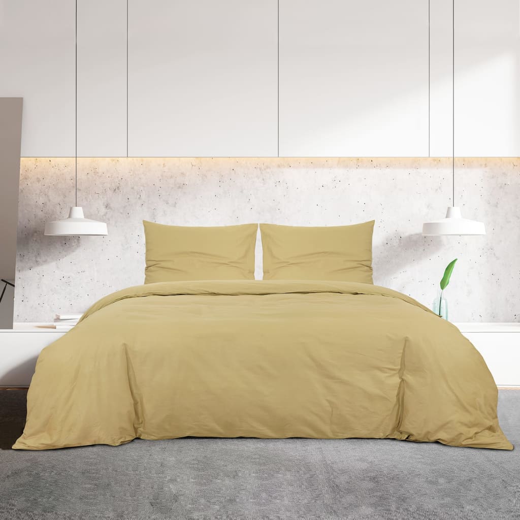 Vidaxl Duvet Crossing Set Leicht 135x200 cm Mikrofaser -Taupe