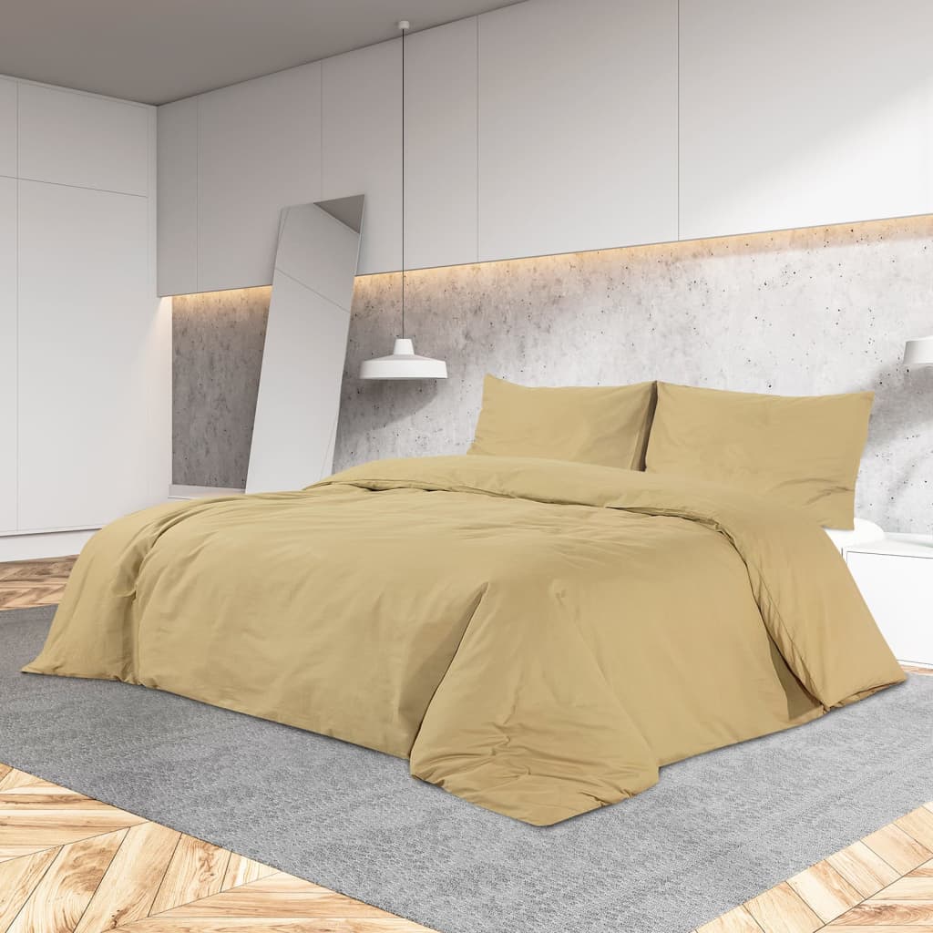Vidaxl Duvet Crossing Set Leicht 135x200 cm Mikrofaser -Taupe
