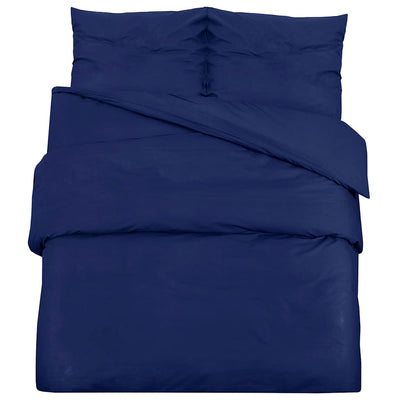 Vidaxl Duvet Crossing Set 140x200 cm Mikrofaser Marine Blau