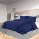 Vidaxl Duvet Crossing Set 200x200 cm Mikrofaser Marine Blau
