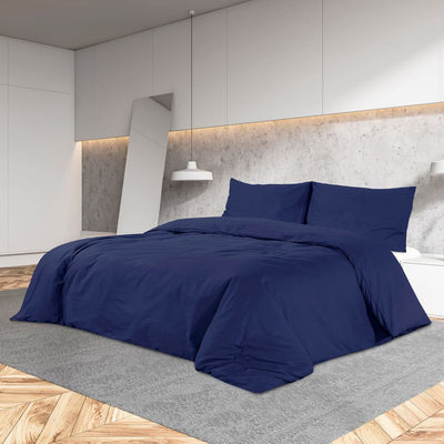 Vidaxl Duvet Crossing Set 135x200 cm Mikrofaser Marine Blau