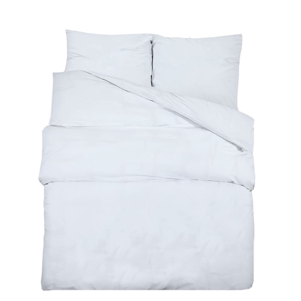 Vidaxl Duvet Crossing Set Leicht 260x220 cm Mikrofaser Weiß