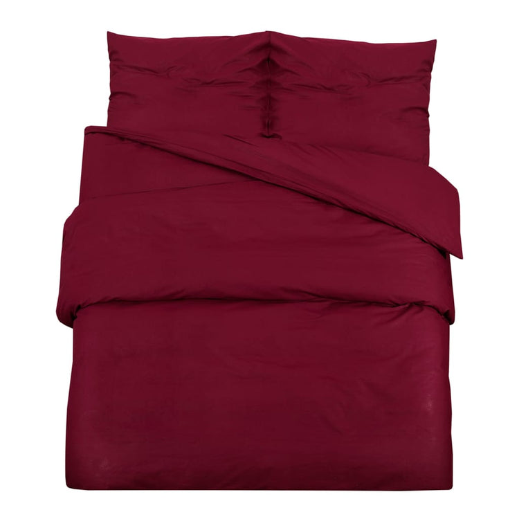 Vidaxl Duvet -Overlay -Set Leicht 220x240 cm Mikrofaser Bordeaux