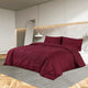 Vidaxx Bettbezug-Set leicht 155x220 cm Mikrofaser Burgunderrot