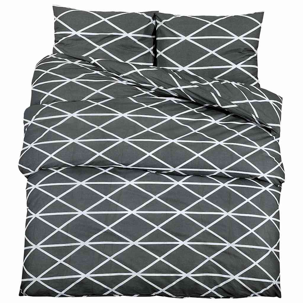 VIDAXL -Duvet -Überraschungs -Set 140x200 cm Baumwollgrau
