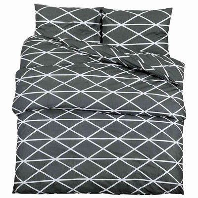 VIDAXL -Duvet -Überraschungs -Set 140x200 cm Baumwollgrau