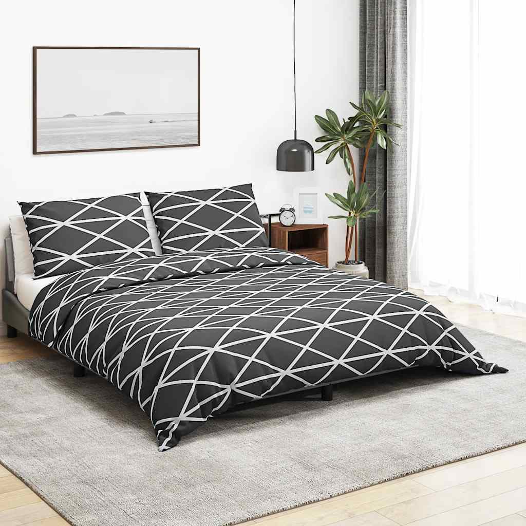 VIDAXL -Duvet -Überraschungs -Set 140x200 cm Baumwollgrau