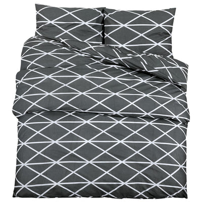 Vidaxl Duvet Crossing Set 200x200 cm Baumwollgrau