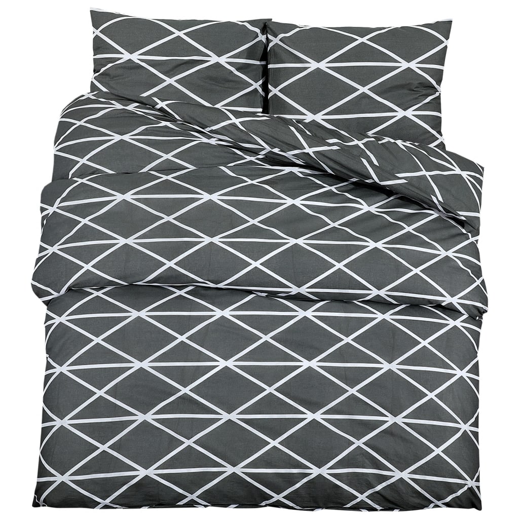 Vidaxl Duvet Crossing Set 240x220 cm Baumwollgrau