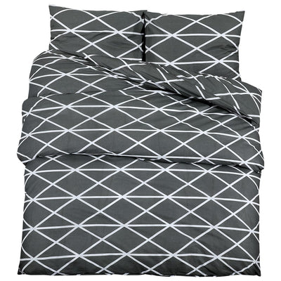 Vidaxl Duvet Crossing Set 240x220 cm Baumwollgrau