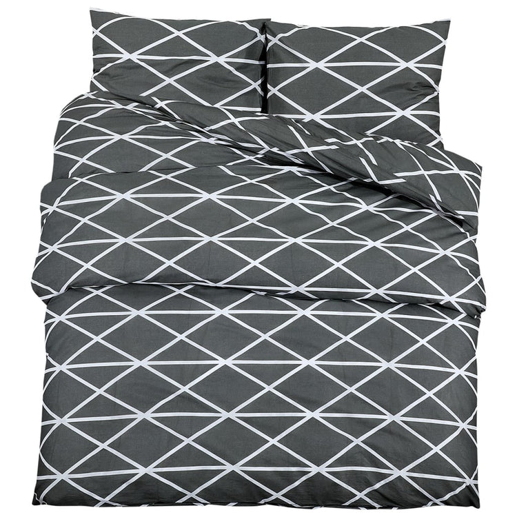 Vidaxl Duvet Crossing Set 240x220 cm Baumwollgrau