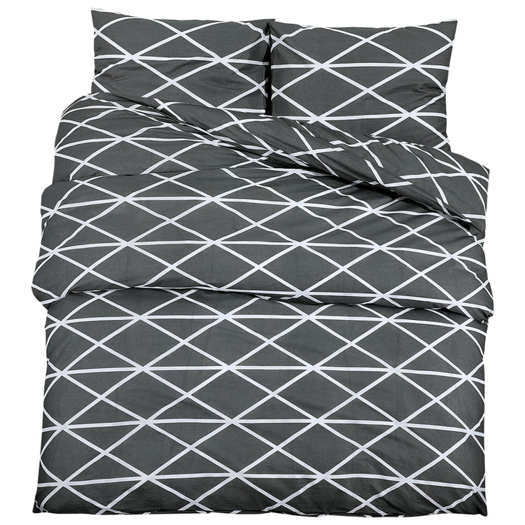 Vidaxl Duvet Crossing Set 200x200 cm Baumwollgrau