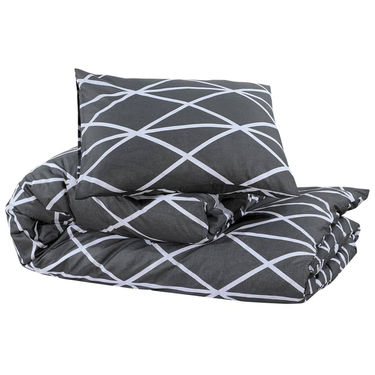 VIDAXL -Duvet -Überraschungs -Set 260x240 cm Baumwollgrau