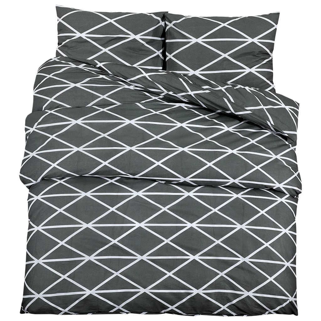 VIDAXL -Duvet -Überraschungs -Set 135x200 cm Baumwollgrau